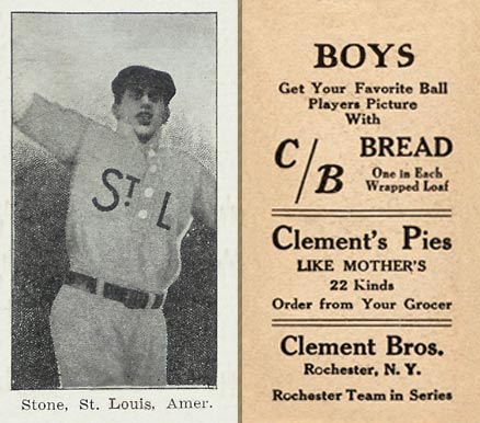 1910 Clement Brothers Bread George Stone # Baseball Card