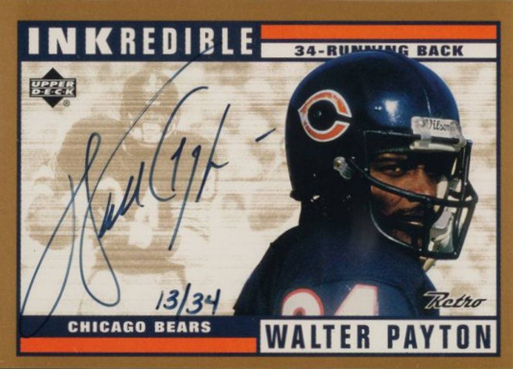 1999 Upper Deck Retro Inkredbile Walter Payton #WP Football Card
