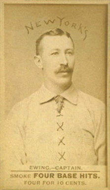 1887 Four Base Hits Ewing.-Captain. #5 Baseball Card