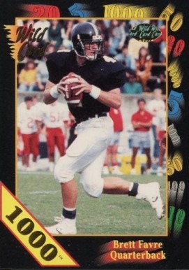 1991 Wild Card College Draft Picks Brett Favre #119 Football Card