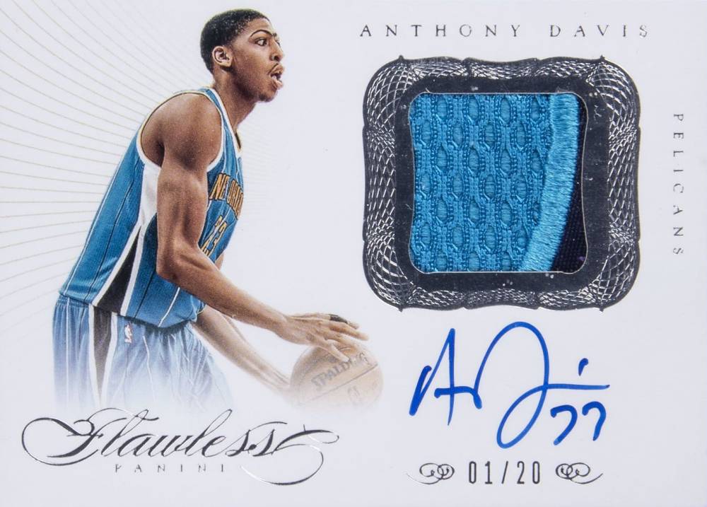 2012 Panini Flawless Spokesmen Patches Autographs Anthony Davis #10 Basketball Card