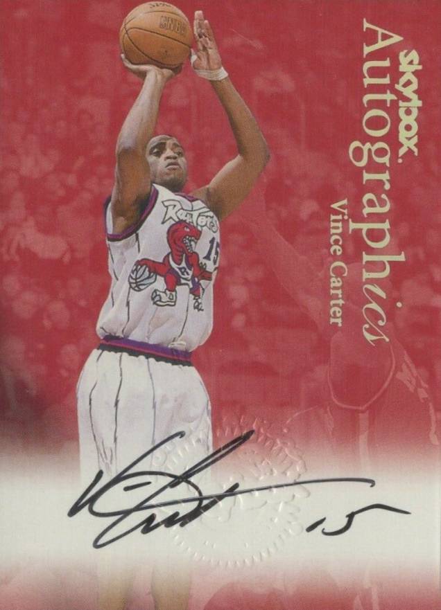 1999 Skybox Premium Autographics Vince Carter # Basketball Card