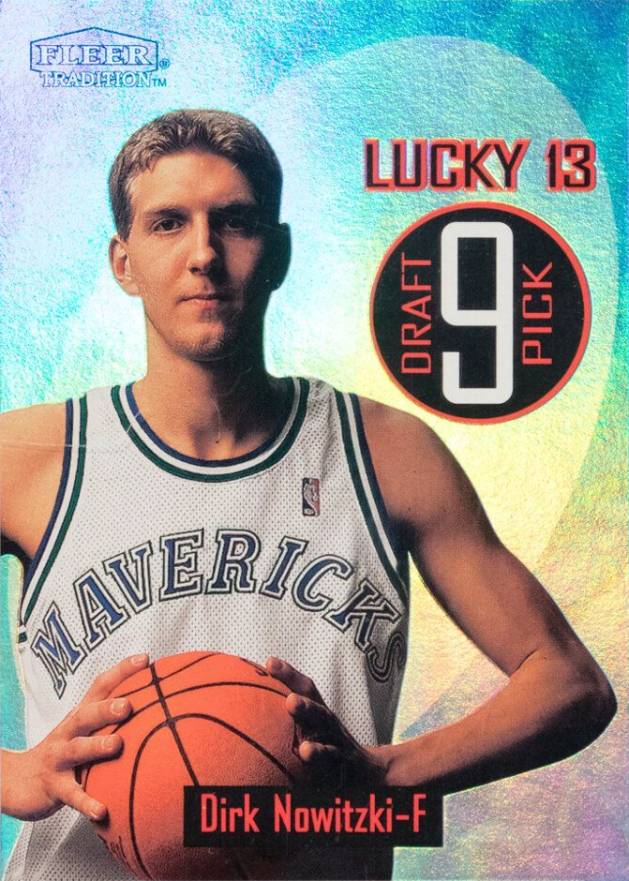 1998 Fleer Lucky 13 Dirk Nowitzki #9 Basketball Card