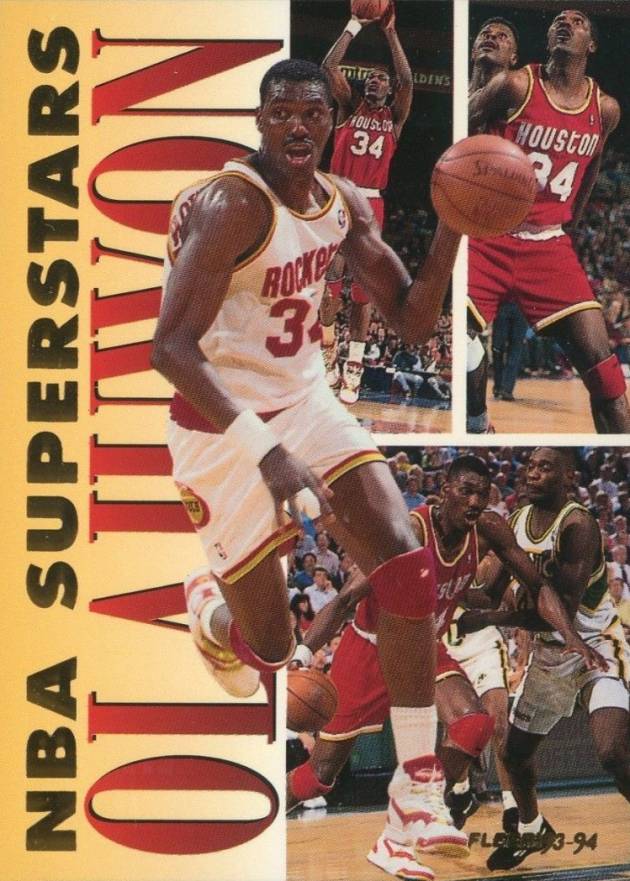 1993 Fleer NBA Superstars Hakeem Olajuwon #15 Basketball Card