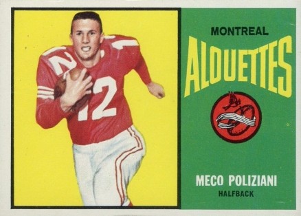 1964 Topps CFL Meco Poliziani #47 Football Card