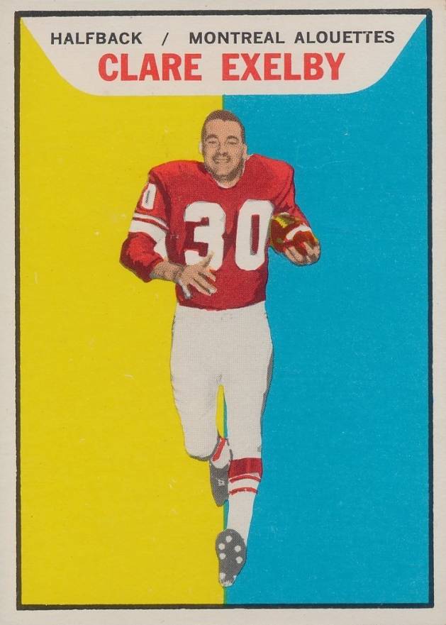 1965 Topps CFL Clare Exelby #66 Football Card