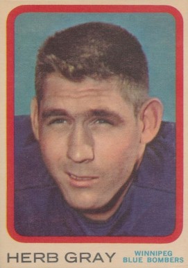 1963 Topps CFL Herb Gray #83 Football Card