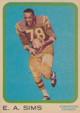 1963 Topps CFL E.A. Sims #27 Football Card