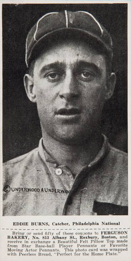 1916 Fleischmann Bakery Eddie Burns # Baseball Card