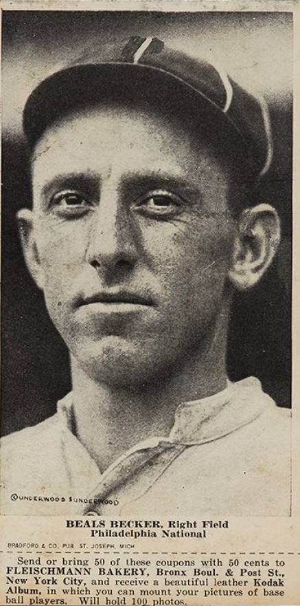 1916 Fleischmann Bakery Beals Becker # Baseball Card