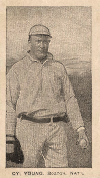 1909 CA Briggs Co. Black & White Cy Young # Baseball Card