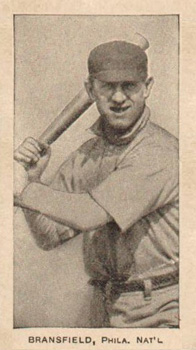 1909 CA Briggs Co. Black & White Kitty Bransfield # Baseball Card