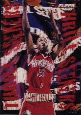 1996 Fleer Thrill Seekers Allen Iverson #5 Basketball Card