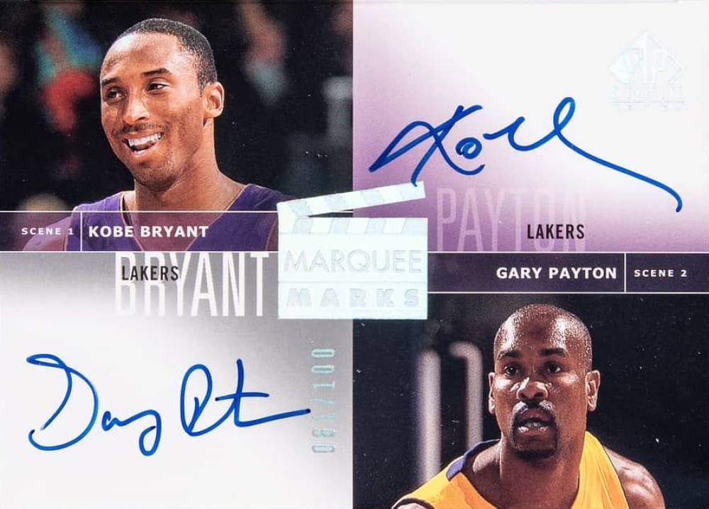 2003 SP Signature Marquee Marks Gary Payton/Kobe Bryant #MM-BP Basketball Card