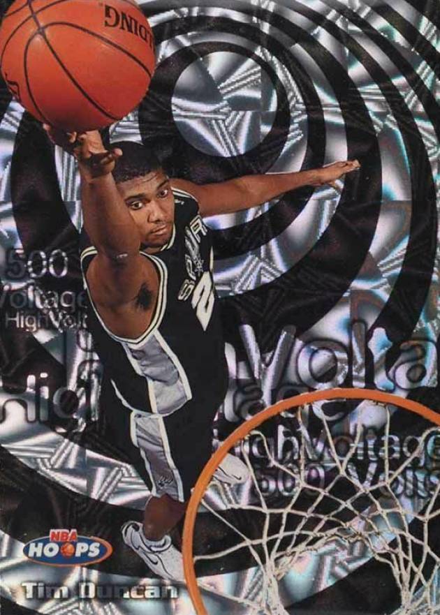 1997 Hoops High Voltage Tim Duncan #15 Basketball Card