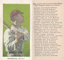 1911 George Close Candy Crawford, Detroit # Baseball Card