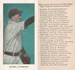 1911 George Close Candy Byrne, Pittsburgh # Baseball Card