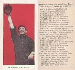 1911 George Close Candy Bescher, Cin Nat'l # Baseball Card