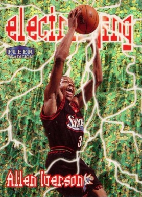 1998 Fleer Tradition Electrifying Allen Iverson #5 Basketball Card