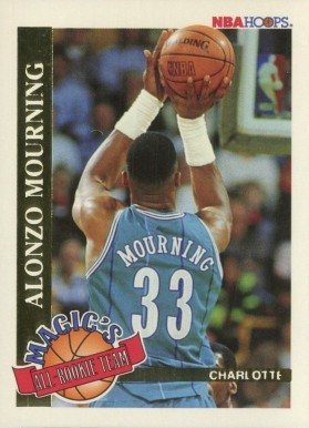 1992 Hoops Magic's All-Rookie Team Alonzo Mourning #2 Basketball Card