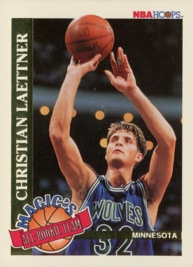 1992 Hoops Magic's All-Rookie Team Christian Laettner #3 Basketball Card