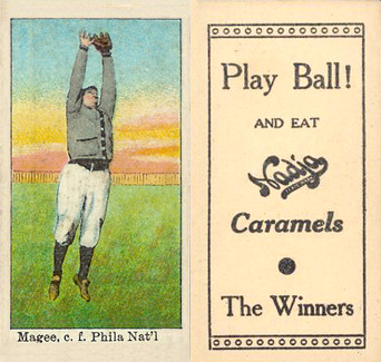 1909 Nadja Caramel Magee, c.f. Phila. Nat'l. # Baseball Card