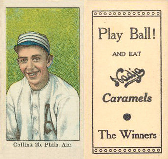1909 Nadja Caramel Collins, 2b. Phila. Am. # Baseball Card