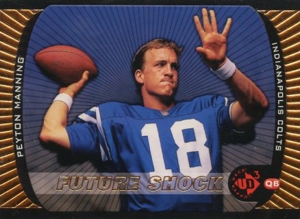 1998 UD3 Peyton Manning #1 Football Card