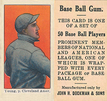 1909 Dockman & Sons Young, p. Cleveland Amer. # Baseball Card