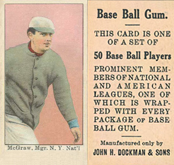 1909 Dockman & Sons McGraw, Mgr. N. Y. Nat'l # Baseball Card