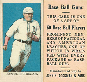 1909 Dockman & Sons Hartsel, l.f. Phila. Am. # Baseball Card