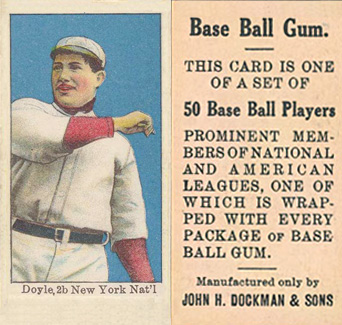 1909 Dockman & Sons Doyle,2b New York Nat'l # Baseball Card