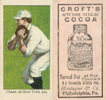 1909 Croft's Cocoa Chase, 1b. New York Am. # Baseball Card