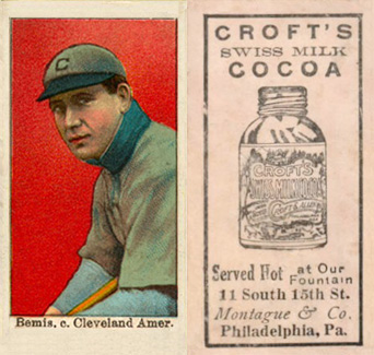 1909 Croft's Cocoa Bemis, c. Cleveland Amer. # Baseball Card