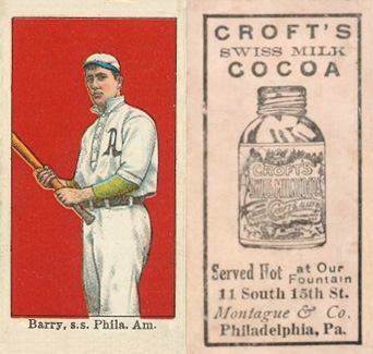 1909 Croft's Cocoa Barry, s.s. Phila. Am. # Baseball Card