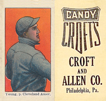 1909 Croft's Candy Young, p. Cleveland Amer. # Baseball Card