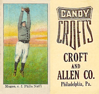 1909 Croft's Candy Magee, c.f. Phila. Nat'l. # Baseball Card