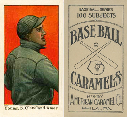 1909 E90-1 American Caramel Young, p. Cleveland Amer. # Baseball Card