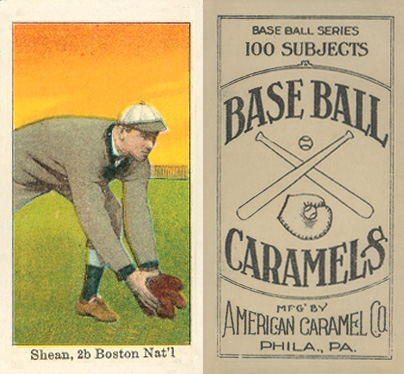 1909 E90-1 American Caramel Shean, 2b Boston Nat'l # Baseball Card