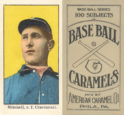 1909 E90-1 American Caramel Mitchell, r.f. Cincinnati # Baseball Card