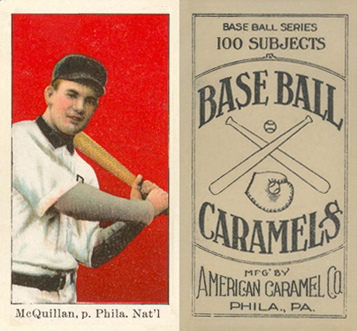 1909 E90-1 American Caramel McQuillian, p. Phila. Nat'l # Baseball Card