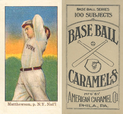 1909 E90-1 American Caramel Mathewson, p, NY Nat'l # Baseball Card
