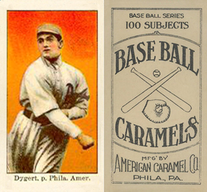 1909 E90-1 American Caramel Dygert, p, Phila. Amer. # Baseball Card