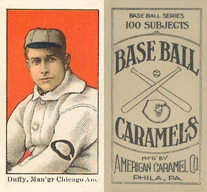 1909 E90-1 American Caramel Duffy, Man'gr Chicago Am. # Baseball Card