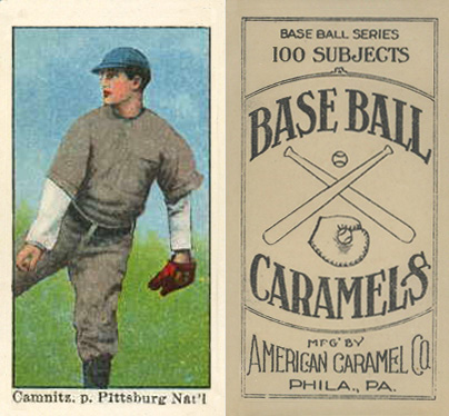 1909 E90-1 American Caramel Camnitz, p, Pittsburgh Nat'l # Baseball Card