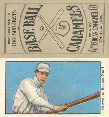 1909 E90-1 American Caramel Brown, p, Boston Nat'l # Baseball Card