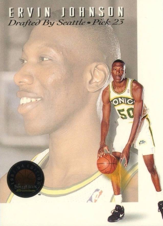 1993 Skybox Premium Draft Picks Ervin Johnson #DP23 Basketball Card