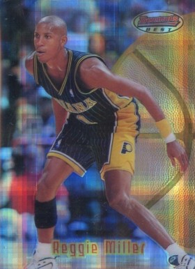 1997 Bowman's Best Reggie Miller #9 Basketball Card