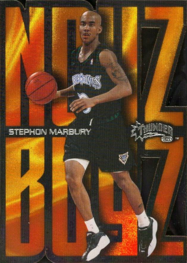 1998 Skybox Thunder Noyz Boyz Stephon Marbury #10 Basketball Card