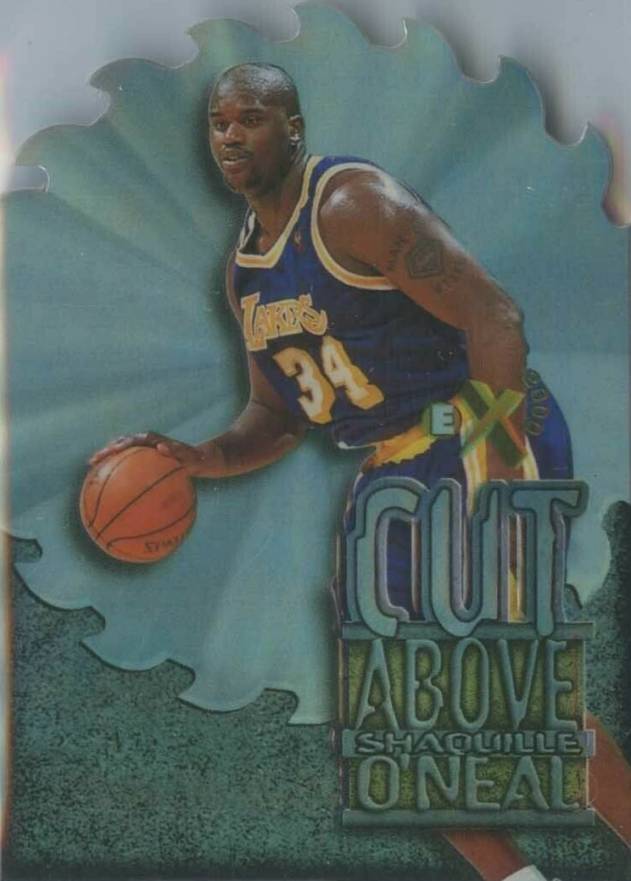 1996 Skybox E-X2000 A Cut Above Shaquille O'Neal #8 Basketball Card
